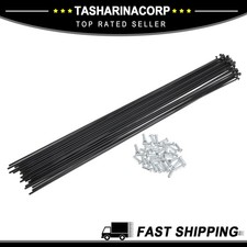 36 Set 14G Bicycle Spokes 295mm Bike Wheel Spokes Carbon Steel Black