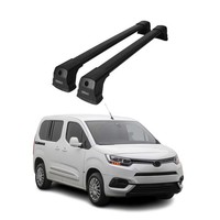 DachträGer GrundtäGer FüR Toyota Proace City 2019-2026 Aluminium Schwarz 2 Tlg
