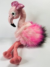 Aurora Luxe Boutique Lilly Pink Flamingo Plush Toy With Bow RARE Stuffed Animal