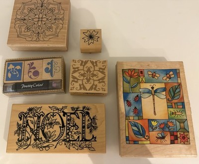 Holz Stempel Konvolut Bastelstempel Kartenbasteln Scrapbooking Basteln