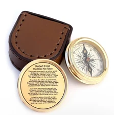 Antique Brass Poem Compass Gift | Unique for Husband Wife Anniversary Birthday