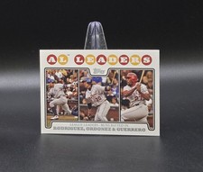 2008 Topps ALEX RODRIGUEZ, VLADIMIR GUERRERO, ORDONEZ RBI Leaders Card #24