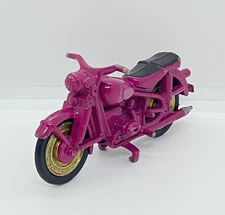 VINTAGE HUBLEY BMW MOTORCYCLE DIE CAST METAL FUCHSIA 1960’s NICE COLOR 60’s 70’s