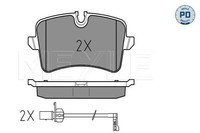 Bremsbelagsatz Scheibenbremse Hinten Meyle 025 246 0617 PD FÜR Audi Porsche