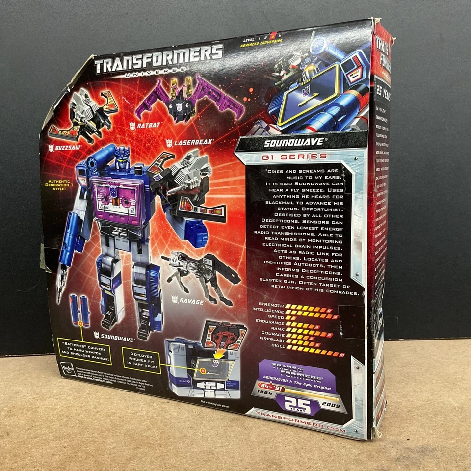 Transformers Universe Soundwave 25 Years Later 2009 SDCC Exclusive In Box - Used - Image 2 of 4