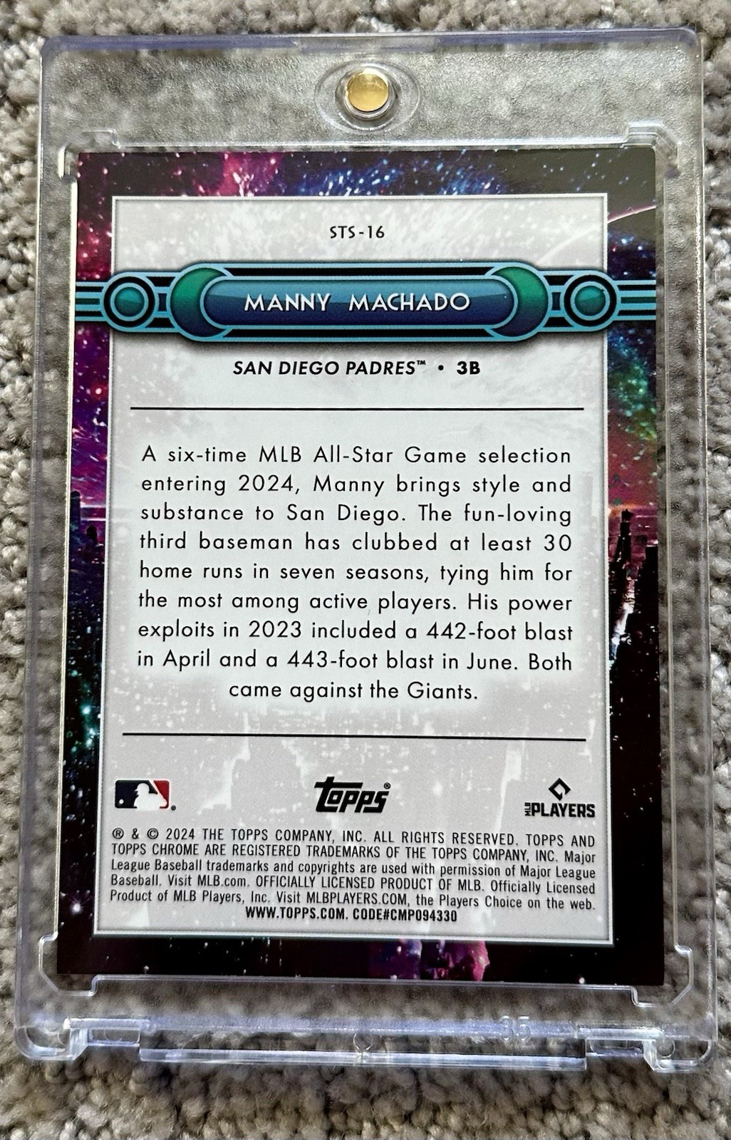 MANNY MACHADO 2024 Topps Chrome SSP Swinging for the Stars /10 Black RARE! 🤑