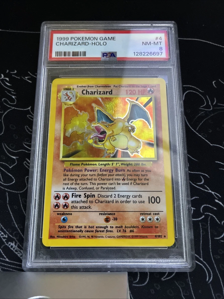 1999年リザードン・ホロカード PSA 8．とりかえこフリ−ズフルセット