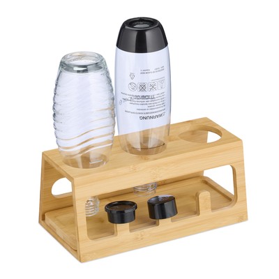 Flaschenhalter Flaschenständer Flaschentrockner Abtropfhalter Sodastream Bambus