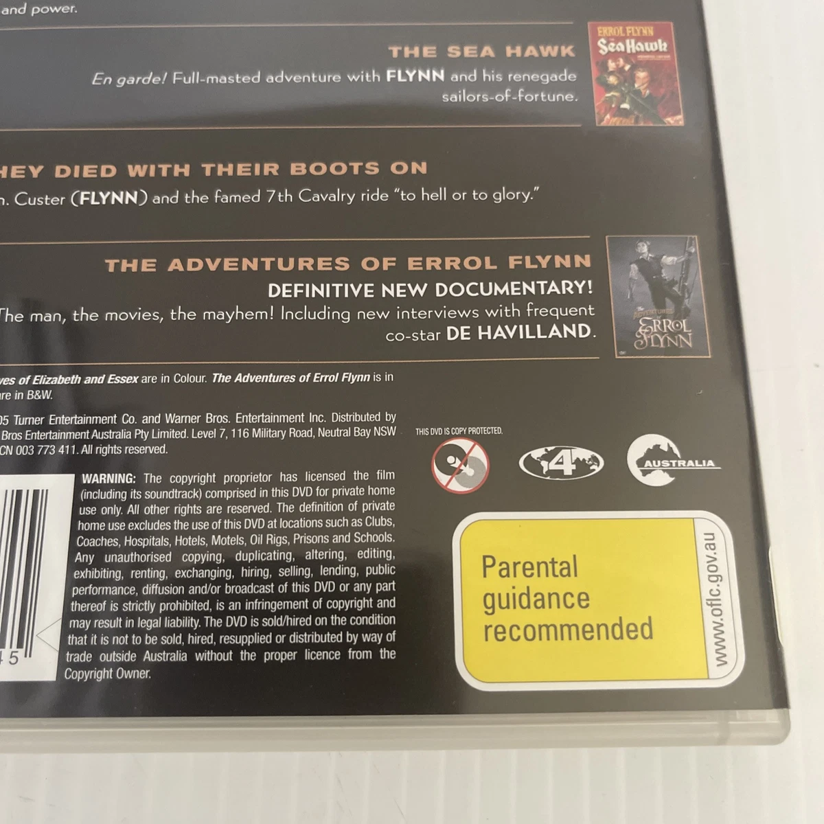 Errol Flynn Signature Collection | DVD | 5 Movie Set | Like New | Sent Tracked