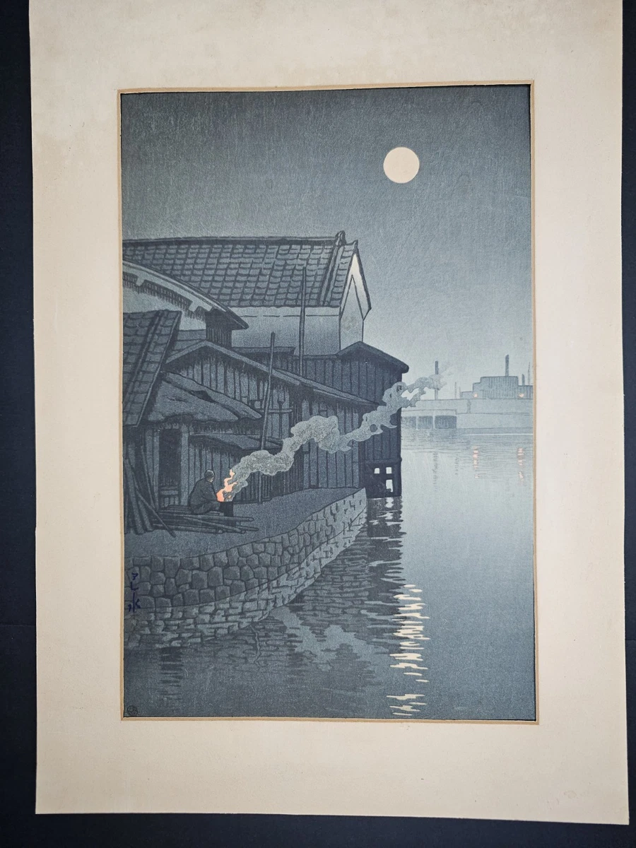 老式木刻版画古董日本版画| eBay