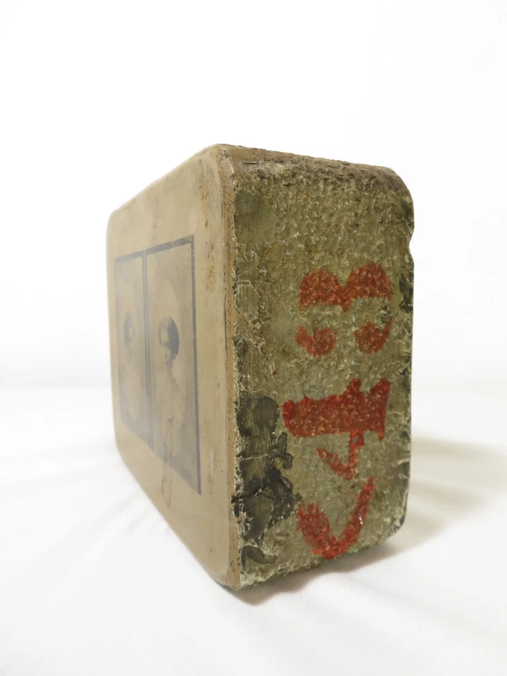 Antique PARIS LITHOGRAPHY PRINTING STONE ~ WOMAN PORTRAITS ~ Photo Art LITHO - Image 4 of 4