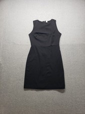 Old Navy Women Sheath Dress S Black Sleeveless Back Zipper Round Neck Cocktail