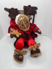 Dan Dee Musical Animated Christmas Moose Plush   Holiday Collectible