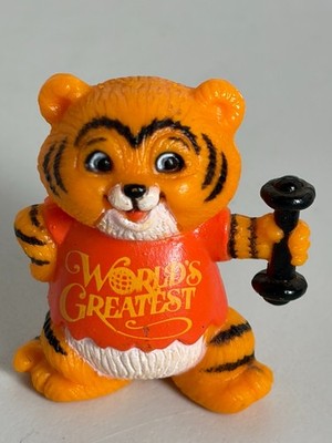 Vintage 1980s LJN Toys Shirt Tales PVC Figure Tiger Worlds