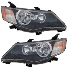 Scheinwerfer Set für Mitsubishi Outlander 2 II HB3 / HB4 Schwarz Motor LWR