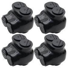3/0-6 Wire Range Insulated Wire Connectors Black Splice Connector 2 Ports Multi