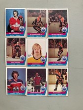 1977-78 O-Pee-Chee (WHA) EDMONTON OILERS -Team Set (9 cards)