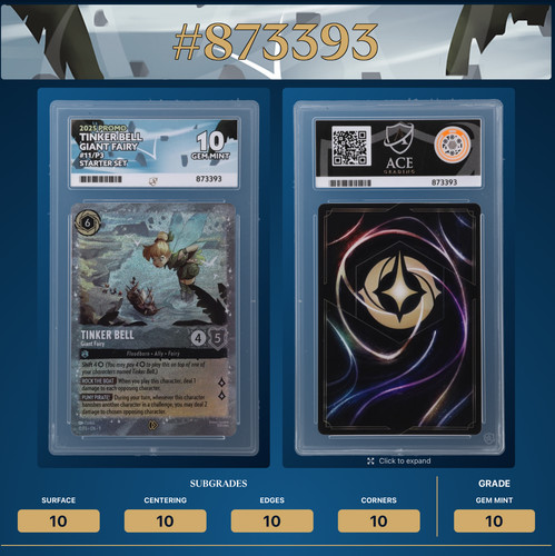 Tinker Bell - Giant Fairy graded ACE 10 for sale on eBay