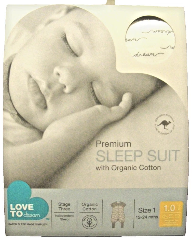 Love To Dream TRAJE DE DORMIR Manta PJ Portátil ALGODÓN Orgánico 12-24 meses Slv corto Foto 2 de 4