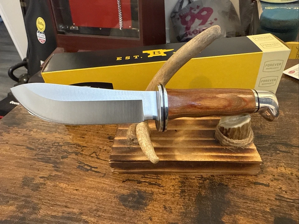Cuchillos Buck 103 Skinner Hoja Fija Latón y Mango Cocobolo, Funda Nuevo en Caja Foto 4 de 4