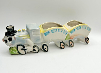 MCM VINTAGE TRAIN PLANTER