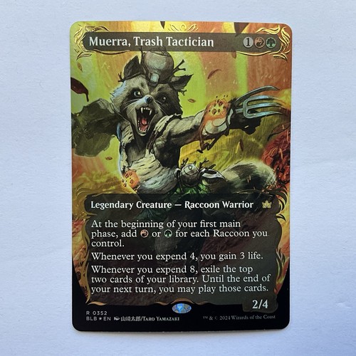 MTG Muerra, Trash Tactician (0352) *Raised Foil Borderless* Bloomburrow MT/NM - Picture 1 of 10