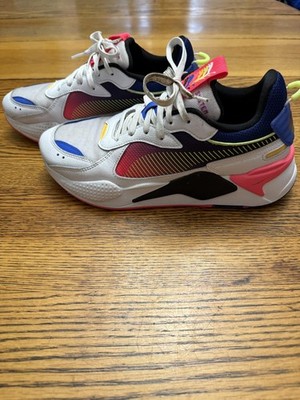 Puma RS-X Shoes Mens Size 9 White Multi Color Running System 389982-01 Sneakers