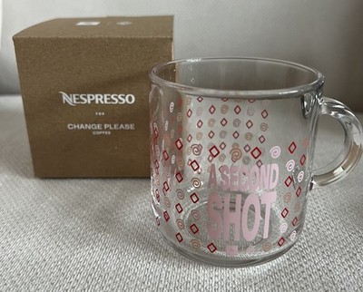 Nespresso Change Please Gran Lungo Glas Becher m. ''A Second Shot''