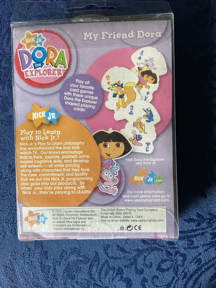 Dora The Explorer NEW Sealed JUMBO Shaped Cards Nick Jr 5 GAMES in 1 Set FREE SH - Image 2 of 3