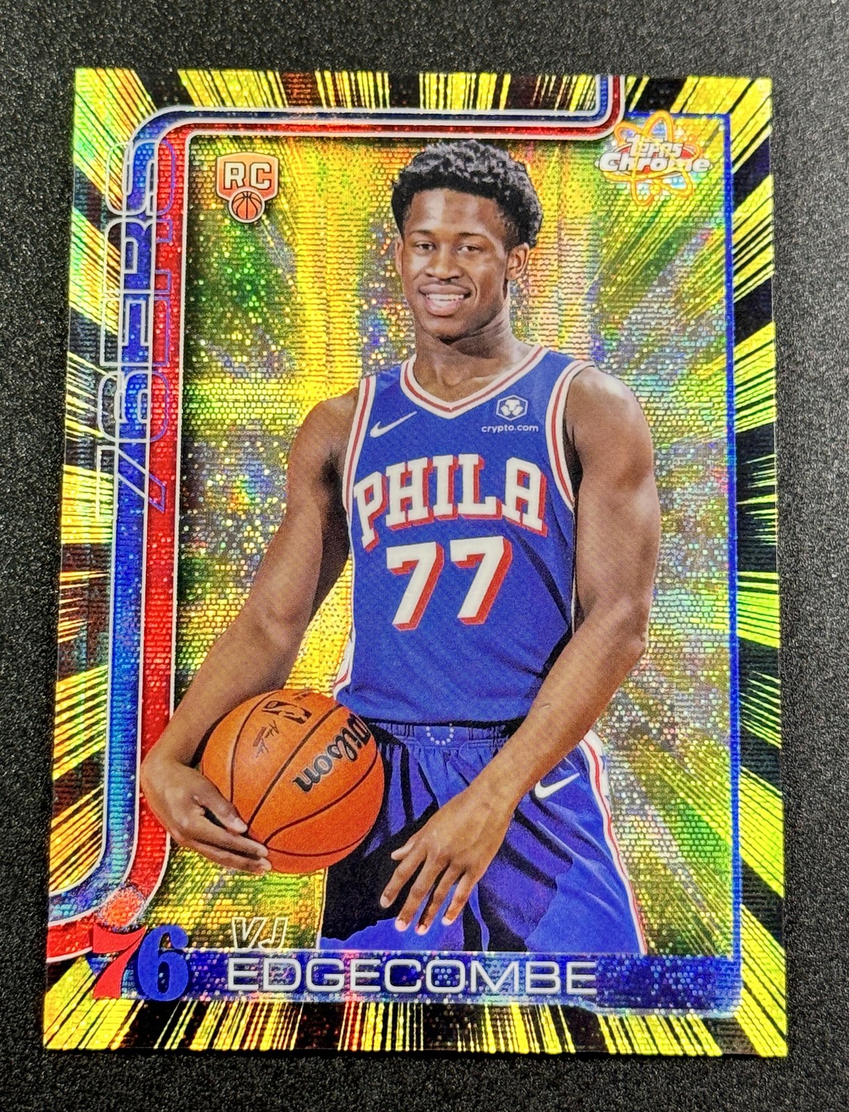 2025-26 Topps Chrome VJ Edgecombe Radiating Rookies Case Hit SSP