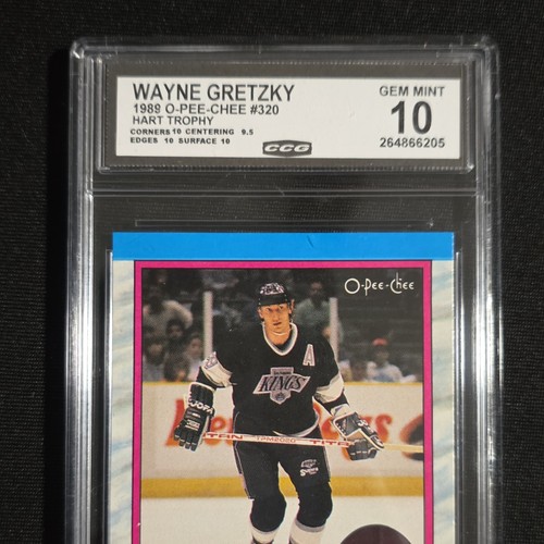 O-Pee-Chee 1989-90 Wayne Gretzky #320 Trophy Winners Los Angeles CCG GEM 10 - Picture 5 of 5
