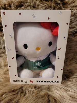 Starbucks Barista Hello Kitty 2025 Plush Doll Green Apron White Limited Edition