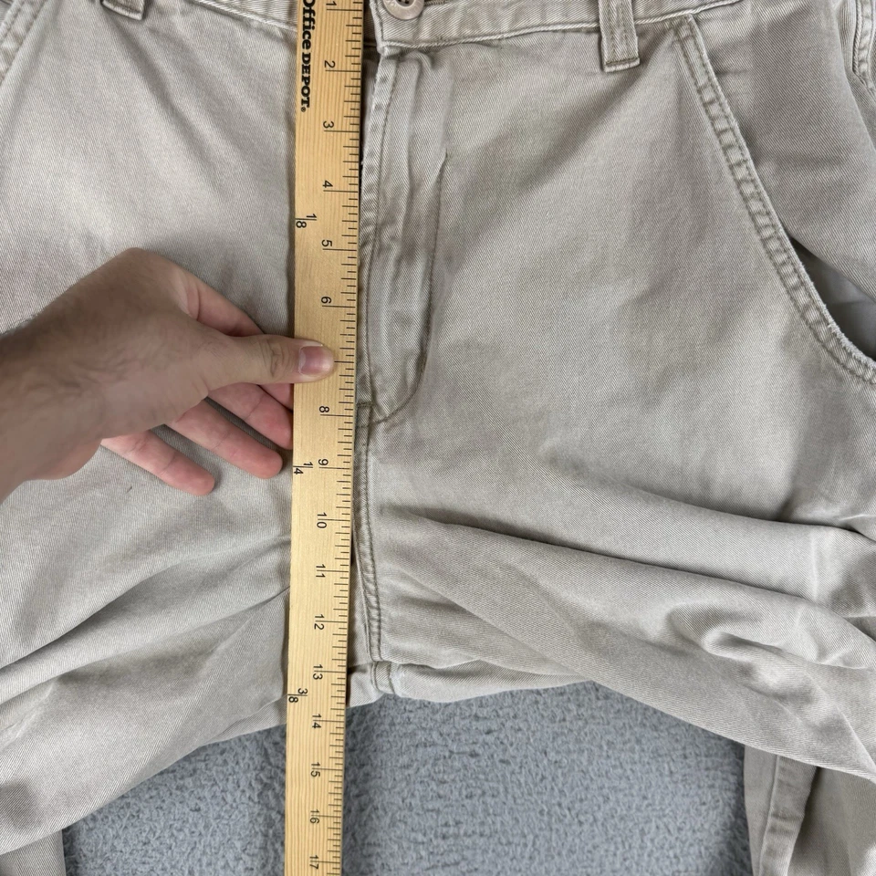 Chinos caqui vintage hechos en EE. UU. JNCO talla 34x34 gran desgaste estufa pipa (mancha) Foto 3 de 4