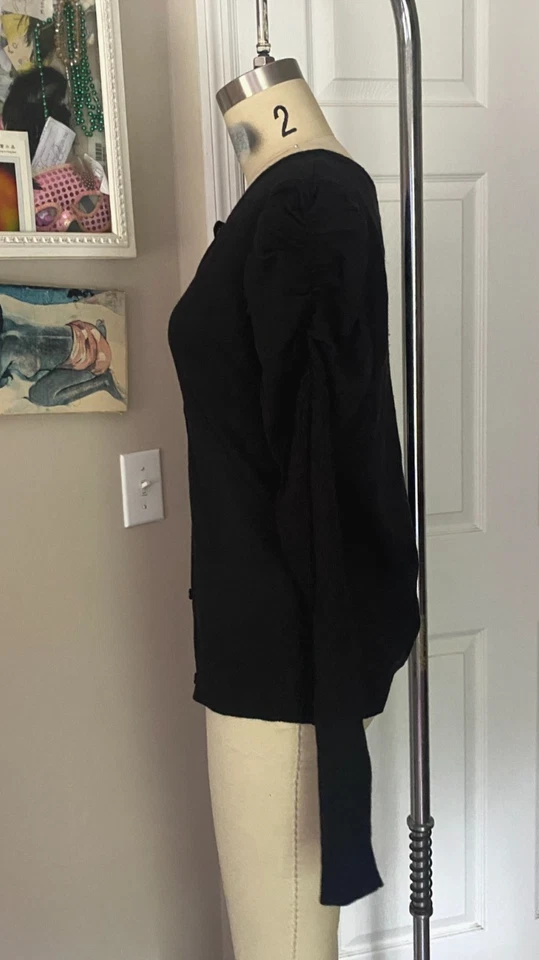 ATENCIÓN lote 2 suéter cárdigan abotonado tejido elástico gris negro *MEDIANO* B134 Foto 4 de 4