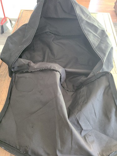 HARLEY DAVIDSON motorcycle Black Nylon Duffel Bag Embossed Zipper 24"x15"x9" EUC - Picture 5 of 6