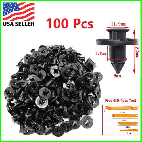 Car Body Rivet Push Pin Plastic Fastener Retainer Bumper Fender Trim Clips - Picture 63 of 106