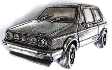 AUTO Pin / Pins - VW / VOLKSWAGEN GOLF GTI massiver Metallpin [1267]