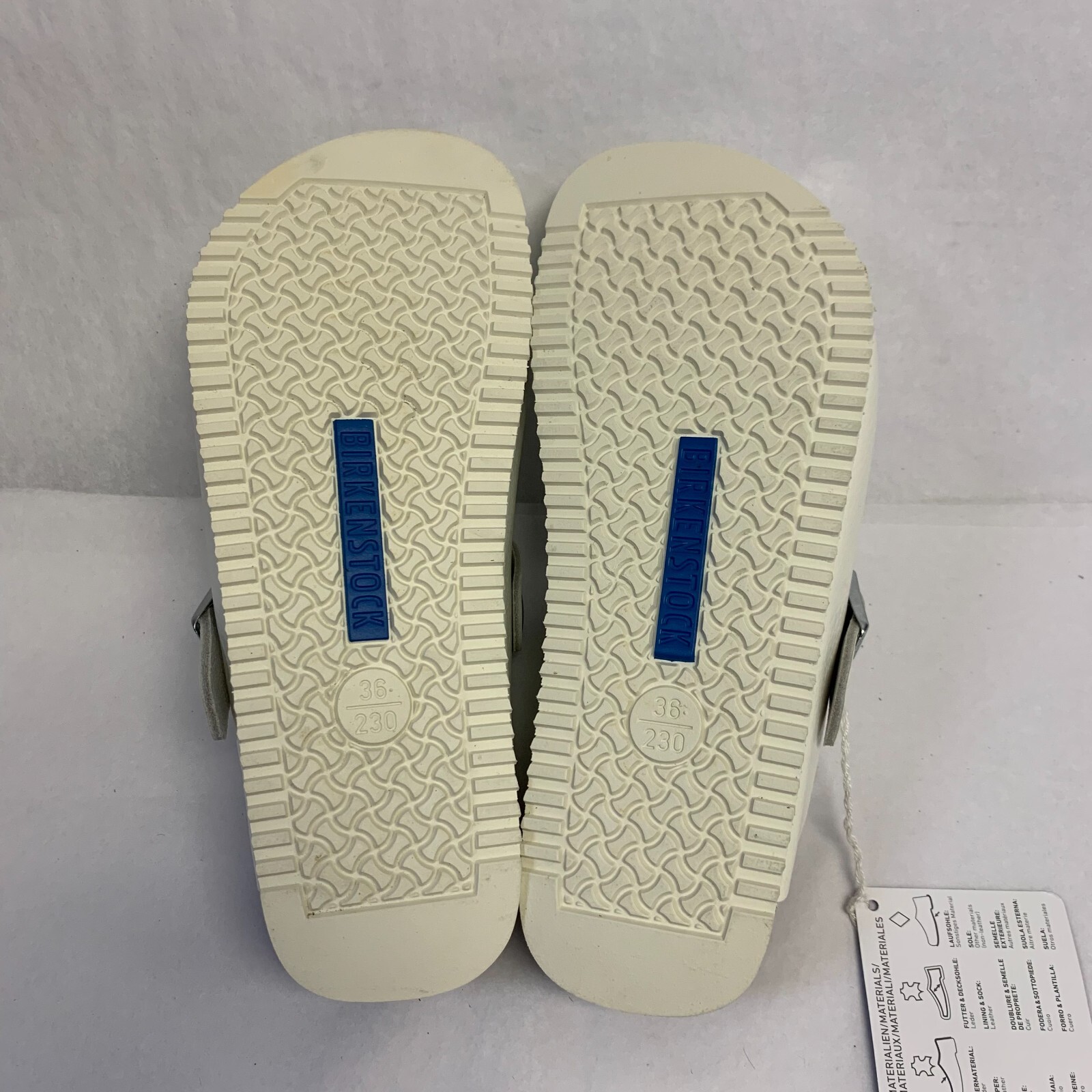 Birkenstock New w/ Box Boston Super Grip White Natural Leather Nar Select Size image 4