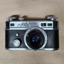 Vintage Perfex De luxe Deluxe 35mm Camera 50mm Wollensak As Is Untested