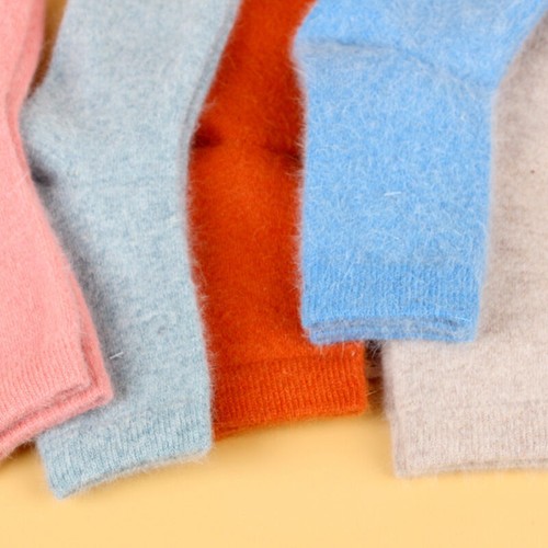 5 pairs Angora Rabbit Wool Womens Girls Socks-Luxury Comfort Soft Warm Wool - Picture 9 of 37