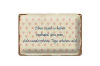Blechschild Spruch 20X30 Cm Hund Haben Bedeutet Schild