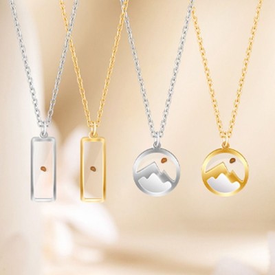 Christliches Geschenk Senfsamen-Halskette Goldfarbe Kette Halskette