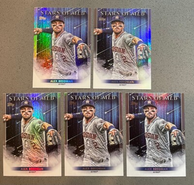 5 Lot 2022 Topps Series 1 Baseball #SMLB-8 Alex Bregman Foil Stars of MLB Astros