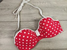 NEW Boux Avenue Red Mix America Bandeau Spot Bow Bikini Top Swim Bra ALL SIZES