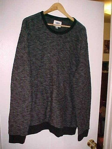 Old Navy Mens 2XXL Big and Tall Black pullover sweater Black and Gray