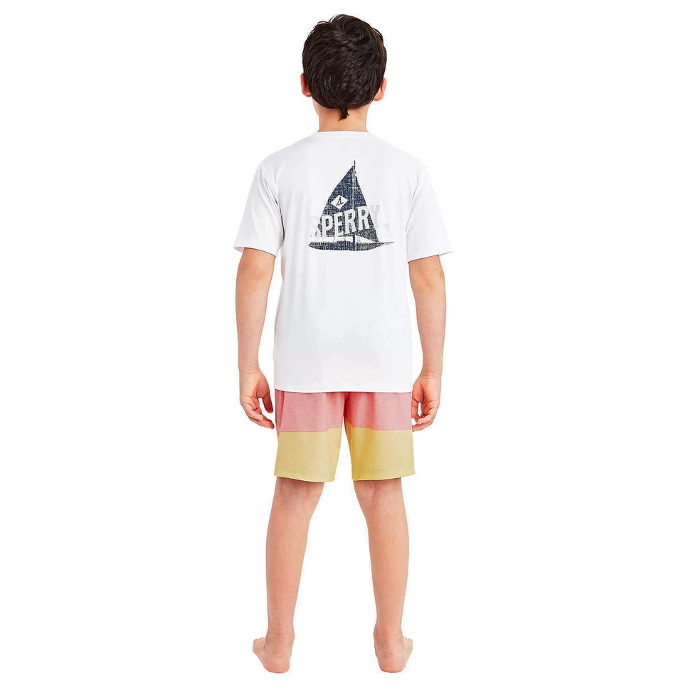 Juego de natación de 2 piezas Sperry Youth para niños 30+ UPF secado rápido elástico activo - Nuevo con etiquetas Foto 3 de 4