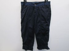 NWOT Fresh Produce Zip Up Capri Cropped Pants W/Draw Strings Navy Blue S
