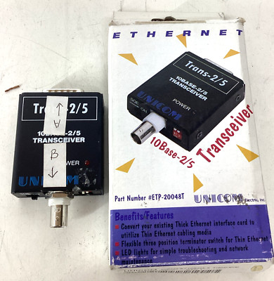 ETHERNET ETP-20048T UNICOM 10BASE 2/5 TRANSCEIVER