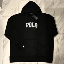 Polo Ralph Lauren Big and Tall Men's Embroidered Logo Hoodie Black White 168