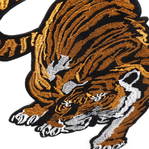 34cm Large Tiger Embroidered Animal Applique Sew Iron on Cloth Craft Patch Badge - Picture 4 of 5